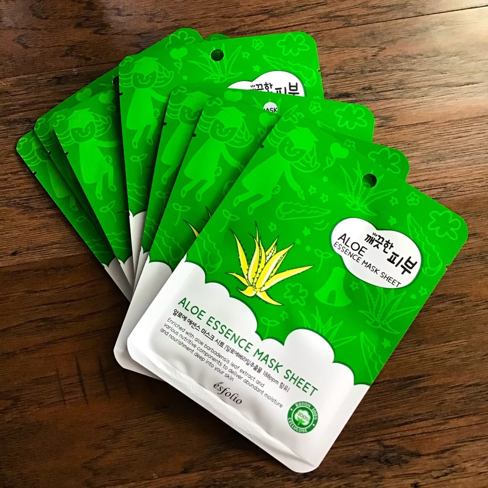 7 Esfolio Aloe Essence Mask Sheets